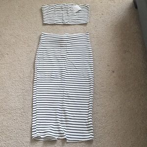 Bandeau Crop and skirt set